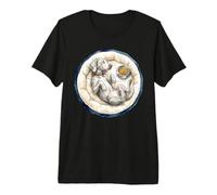 Chien Weimar Dormant avec Panier pour Chien + Nourriture Pendant Le Sommeil T-Shirt Haut de Gamme