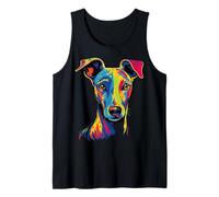 Chien Whippet Amusant Maman ou Papa coloré pour Amateur d'art Noir Débardeur