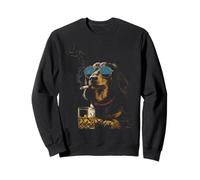 Chien Wiener drôle pour Les Amateurs de Cigarettes et de Whisky Sweatshirt