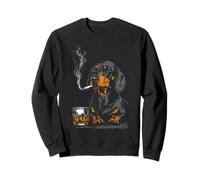 Chien Wiener drôle pour Les Amateurs de Cigarettes et de Whisky Sweatshirt