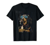 Chien Wiener drôle pour Les Amateurs de Cigarettes et de Whisky T-Shirt