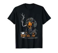 Chien Wiener drôle pour Les Amateurs de Cigarettes et de Whisky T-Shirt