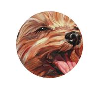 Chien Yorkshire Terrier, Autocollant magnétique Rond pour réfrigérateur, aimants en Acrylique pour réfrigérateur, 1 pièce
