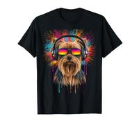 Chien Yorkshire Terrier Portant Un Casque T-Shirt