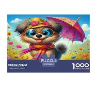 Chien1000 Pièces Aquarelle Puzzle Artistic Chien pour Adultes De Jeu pour Adultes Parfaitpourla Détente Paysagedes QuatreSaisons 38x26cm/1000pcs