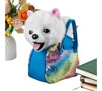 chienélectrique Qui aboie et Chante - 16 x 11 x 24 cm, Peluche réaliste avec Sac de Transport, Jouet interactif pour Animaux de Compagnie pour | Jouet électronique chienpour garçons Filles a