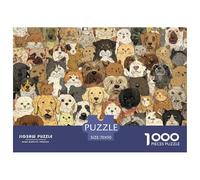 Chiens 1000 Pièces Puzzle Jeu Éduchatif Classique Mignon Jigsaw Puzzles Belle Décoration Puzzle pour Adultes Et Enfants 70x50cm/1000pcs