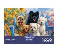 Chiens 1000 Pièces Puzzle Jeu Éduchatif Créatif Mignon Jigsaw Puzzle Belle Décoration Puzzle pour Adultes Et Enfants 52x38cm/1000pcs
