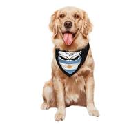 Chiens Bandana Foulards 30X70Cm Crâne Argentine Drapeau Argentin Bandana Chien Chats Unique Style Triangle Élégantes De Chien pour Animal De Compagnie Petite, Moyenne Et Grande Taille