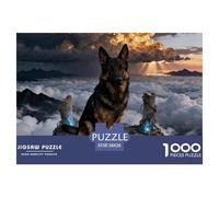 Chiens bergers allemandsPuzzle 1000 PièCes Puzzle Chats Mignons Adulte Jeu Éducatif Défi Jouet 38x26cm/1000pcs