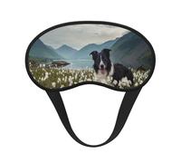 Chiens Border Collie, animaux de compagnie, prairie, Black Border,Masques de sommeil occultants, cache-yeux couvrants, masques de sommeil anti-lumière