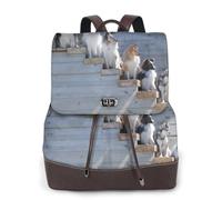 Chiens Border Collie Shetland Sheepdogs Alaskan,Sac à dos imperméable pour femme, sac à dos de voyage léger en cuir PU tendance