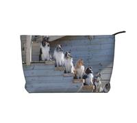 Chiens Border Collie Shetland Sheepdogs Alaskan,Trousse de Toilette en Velours côtelé, Trousse de Maquillage Portable pour Les Voyages