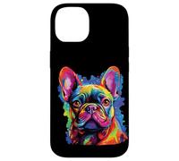 Chiens Bouledogue français colorés Aquarelle Coque pour iPhone 14