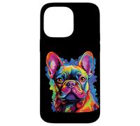 Chiens Bouledogue français colorés Aquarelle Coque pour iPhone 14 Pro Max