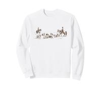 Chiens bouledogues Anglais de l'ouest illustrés Cowboy Bulldog Sweatshirt