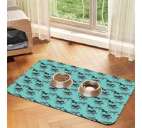 Chiens Boxer Arc-en-Ciel (recadré),Tapis d'alimentation imperméable pour Animaux de Compagnie, Sets de Table pour Chats et Chiens pour la Nourriture et l'eau, Tapis de Nourriture en Cuir PU,40x60cm