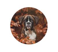 Chiens Boxer Automne, Autocollant magnétique Rond pour réfrigérateur, aimants magnétiques Doux pour réfrigérateur 1 pièce