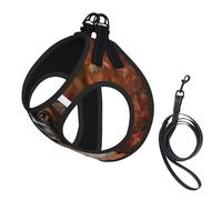 Chiens Boxer Automne,Harnais pour Animaux de Compagnie, Harnais réfléchissant réglable pour Chien,S