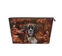 Chiens Boxer Automne, Trousse de Maquillage Trousse à cosmétiques Trousse de Toilette de Voyage Portable Pochette de Toilette