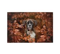 Chiens Boxer AutomnePuzzles 1000 pièces en Bois, Jouet Familial, décoration Murale pour Adultes et Adolescents