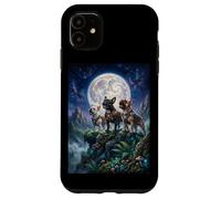 Chiens Carlin Hurlant à la Lune Fantasy Stories Lovers Coque pour iPhone 11