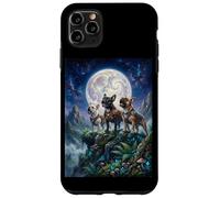 Chiens Carlin Hurlant à la Lune Fantasy Stories Lovers Coque pour iPhone 11 Pro Max