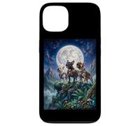 Chiens Carlin Hurlant à la Lune Fantasy Stories Lovers Coque pour iPhone 13