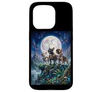 Chiens Carlin Hurlant à la Lune Fantasy Stories Lovers Coque pour iPhone 15 Pro