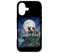 Chiens Carlin Hurlant à la Lune Fantasy Stories Lovers Coque pour iPhone 17