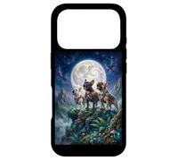 Chiens Carlin Hurlant à la Lune Fantasy Stories Lovers Coque pour iPhone 17 Pro