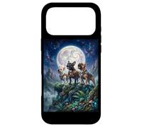Chiens Carlin Hurlant à la Lune Fantasy Stories Lovers Coque pour iPhone 17 Pro Max