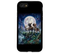 Chiens Carlin Hurlant à la Lune Fantasy Stories Lovers Coque pour iPhone SE (2020) / 7/8