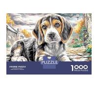 Chiens dans Le Village 1000 Pièces BAigle Rest Puzzle Adulte pour Couples Carton Premium Impression HD Anti-Stress pour S'amuser Livraison Rapide sans Défaut 52x38cm/1000pcs