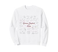 Chiens de Berger Allemand Livres gribouillage Dessin Lire Livre Amateur Sweatshirt