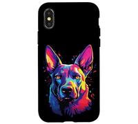Chiens de Berger Belges colorés à l'aquarelle Coque pour iPhone X/XS