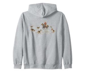 Chiens de Berger des Shetland de l'Ouest illustrés Cowboy Sheltie Sweat à Capuche