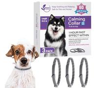 Chiens de col de phéromone - Ensemble de 3 Bandes de relaxage comportementales | Effet de 60 Jours apaisant des Chiots Adultes, Solution Anti-Stress réglable, Aide à la Formation pour la Peur d