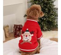 Chiens de Noël Chiens Chauds Doux élégant Chiot Pull itinéraire Bichon Pomeranian Automne Hiver (M)