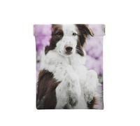 Chiens De Printemps Border Collie Brun avec des Fleurs, Sac de Rangement pour Femmes, Portefeuille supérieur à Presser, Petit Porte-Monnaie, Pochette de Changement
