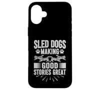 Chiens de traîneau Faisant de Bonnes Histoires Coque pour iPhone 16 Plus