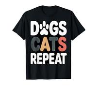 Chiens et Chats répètent Le Dicton Amusant de la Vie d'un propriétaire d'animal T-Shirt
