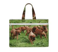 Chiens et chiots de Rhodesian Ridgeback, animaux de compagnie et famille,Sac à documents en toile avec fermeture éclair, sac fourre-tout, porte-documents pour l'école et le bureau