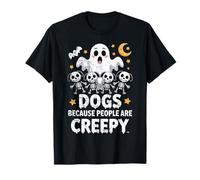 Chiens fantômes d'halloween Parce Que Les Gens sont effrayants T-Shirt
