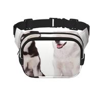 Chiens Husky imprimés,Sac Banane carré Double Couche, Sac de Poitrine