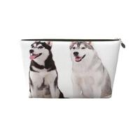 Chiens Husky imprimés, Trousse de Maquillage Trousse à cosmétiques Trousse de Toilette de Voyage Portable Pochette de Toilette