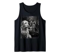 Chiens Irish Wolfhound fumant Une Cigarette Grunge Débardeur