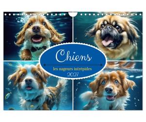 Chiens : les nageurs intrépides (Calendrier mural 2027 DIN A4 vertical), CALVENDO calendrier mensuel: Découvrez la magie des chiens sous l'eau.