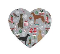 Chiens lévriers, Chien de Noël Mignon, aimants de réfrigérateur en Acrylique, Autocollants pour Tableau Blanc, aimants pour décoration de Cuisine et de Meubles,Forme de Coeur