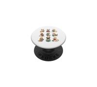 Chiens lisant des Livres Graphiques Amusants et Mignons Amateurs de Livres Graphiques PopSockets PopGrip Adhésif